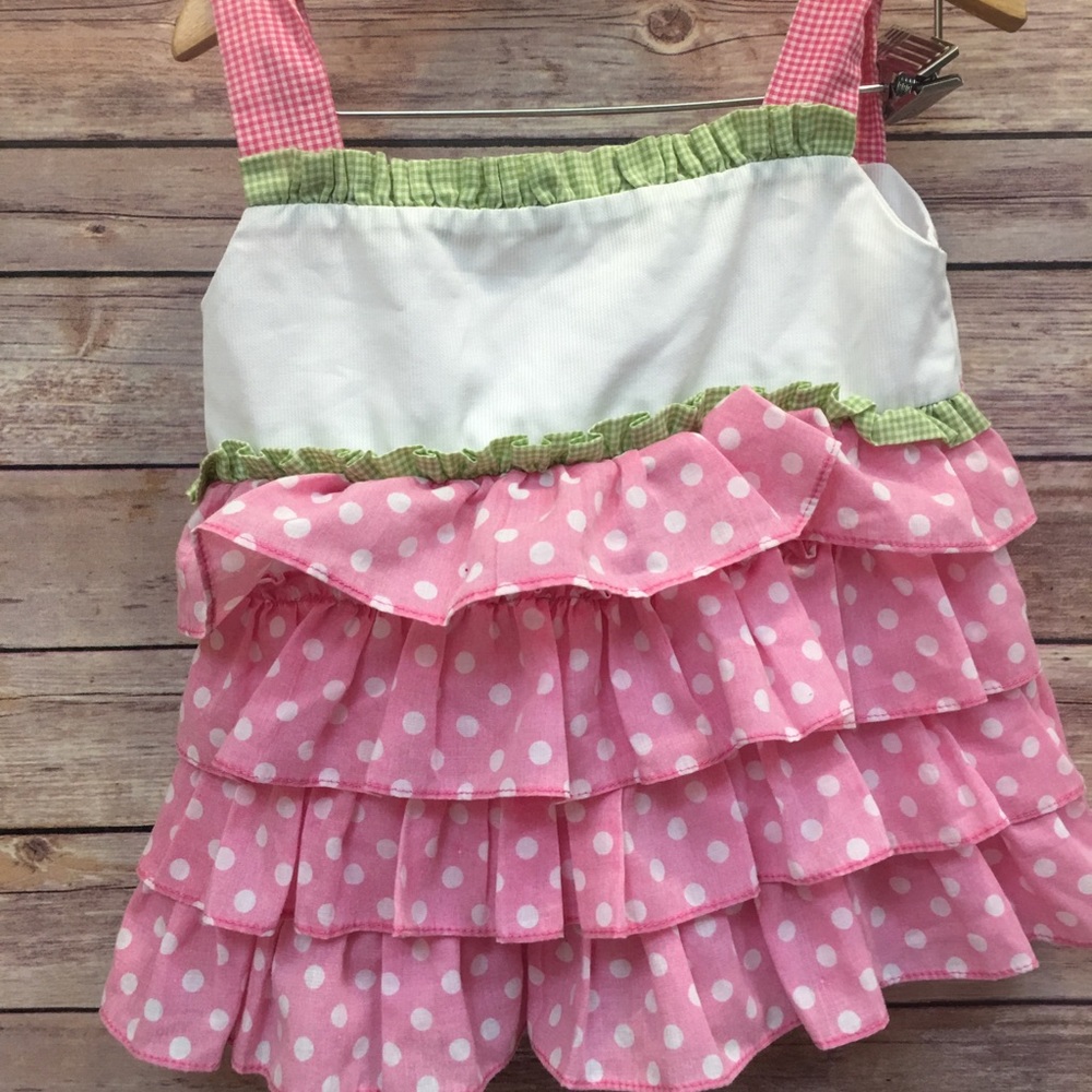 Royal Kidz Blank Ready For Monogram Ruffle Top 4t